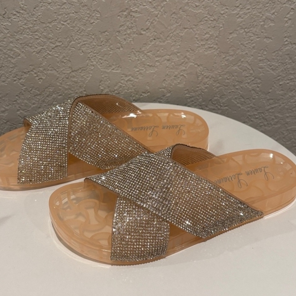 Lauren Lorraine size M(8/9) Glittering Silver Nude (NIB) - Picture 5 of 8